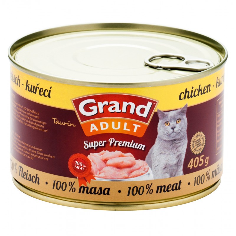 GRAND Super Premium Kuřecí 405 g  - konzervy pro kočky