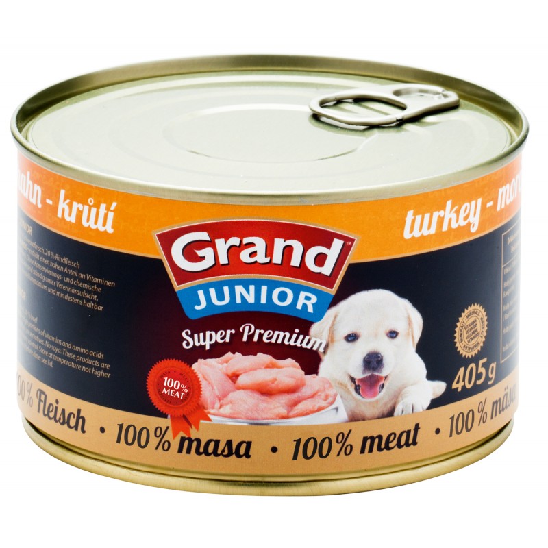 GRAND Super Premium Krůtí 405 g  - konzervy pro štěňata