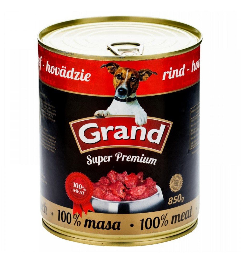 Grand Super Premium Hovězí 850 g  - konzervy pro psy