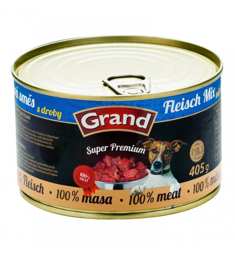 Grand Super Premium Masová směs 405 g  - konzervy pro psy