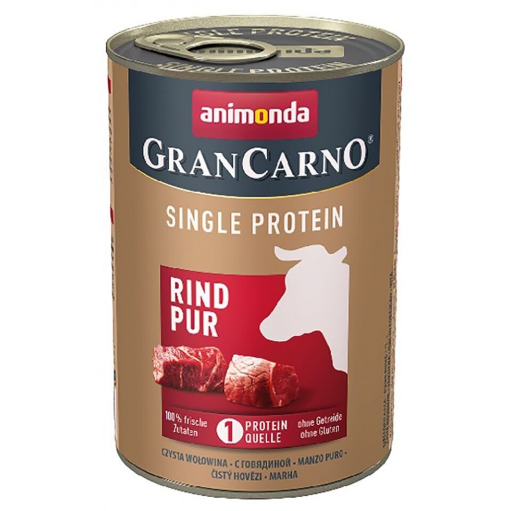 Konzervy pro psy GRANCARNO Single Protein 400 g čisté hovězí, pochoutkové krmivo pro psy