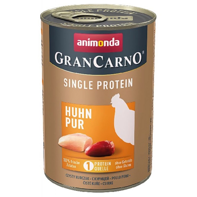 Konzervy pro psy GRANCARNO Single Protein 400 g čisté kuřecí, pochoutkové krmivo pro psy