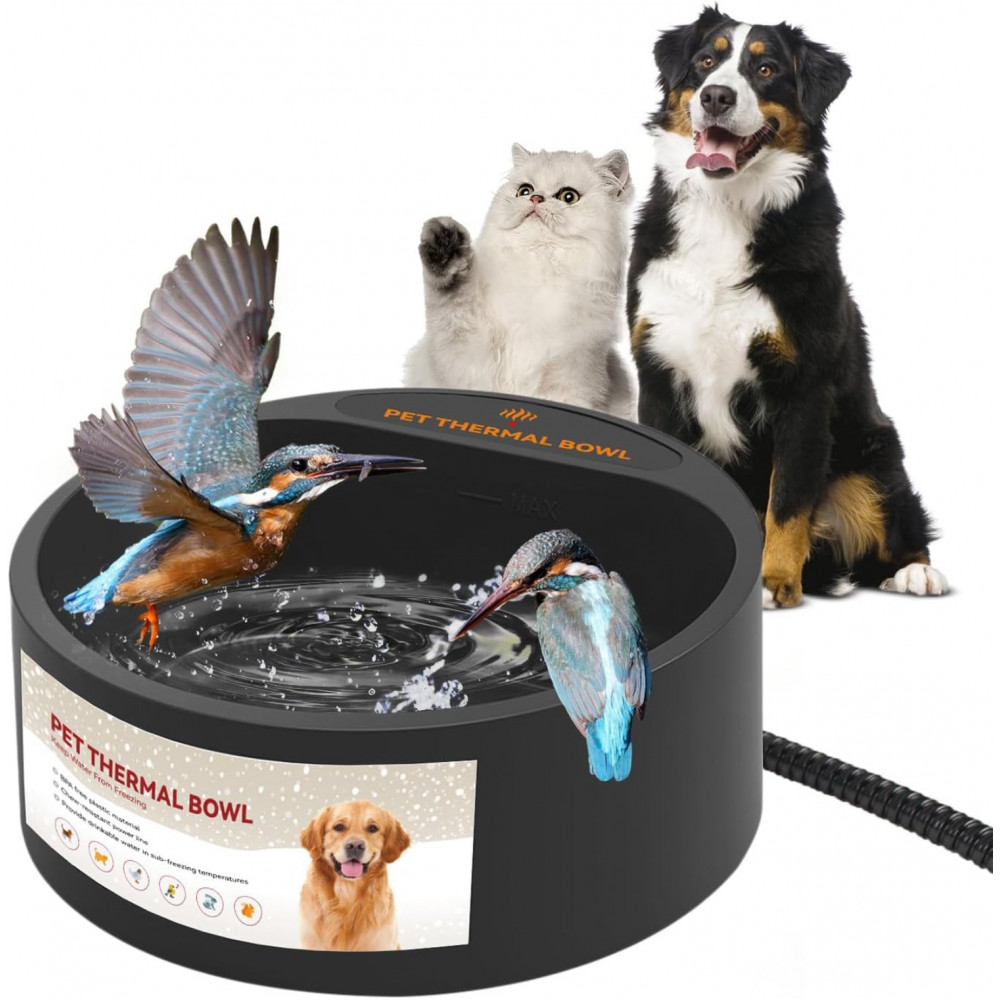 Vyhřívaná miska pro psy a jiná zvířata 2,2 l, 35 W, zabraňuje zamrznutí vody