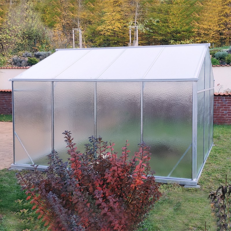 Skleník KINPLAST HYBRID L-05, 220 x 220 cm, sklo 4 mm + 6 mm polykarbonát