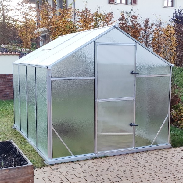 Skleník KINPLAST HYBRID L-05, 220 x 220 cm, rozptylové sklo 4 mm + 6 mm polykarbonát