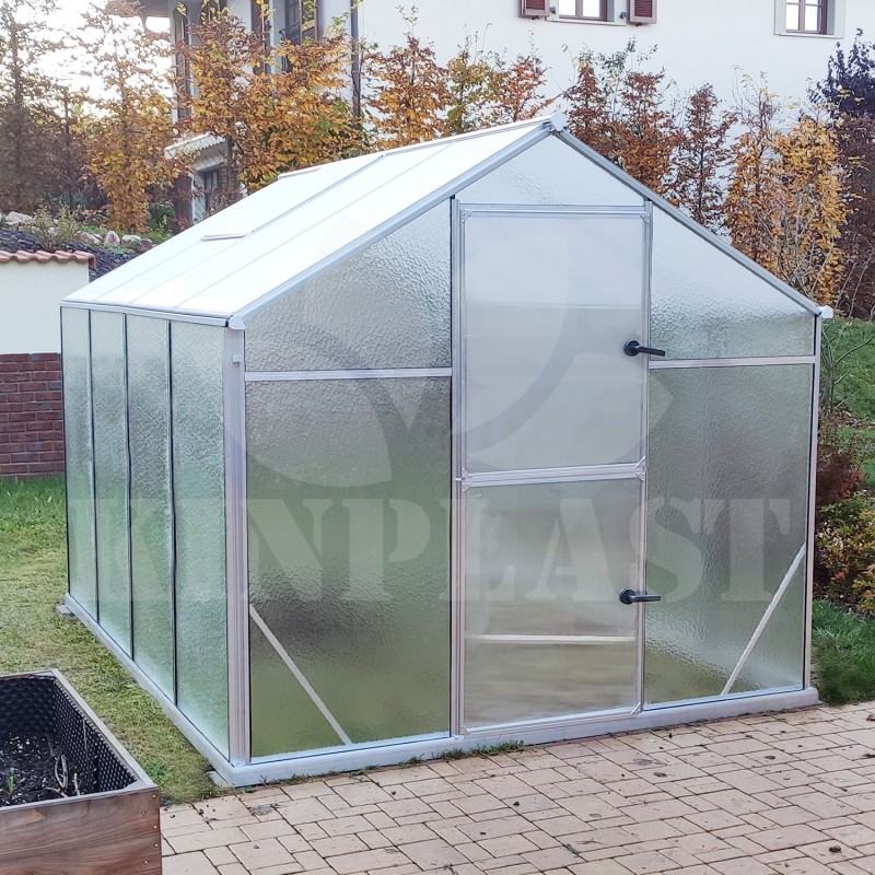 Skleník KINPLAST HYBRID L-07, 220 x 290 cm, rozptylové sklo 4 mm + 6 mm polykarbonát