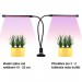 Growlight lampa na rostliny dvojitá, 18 LED s klipsem 