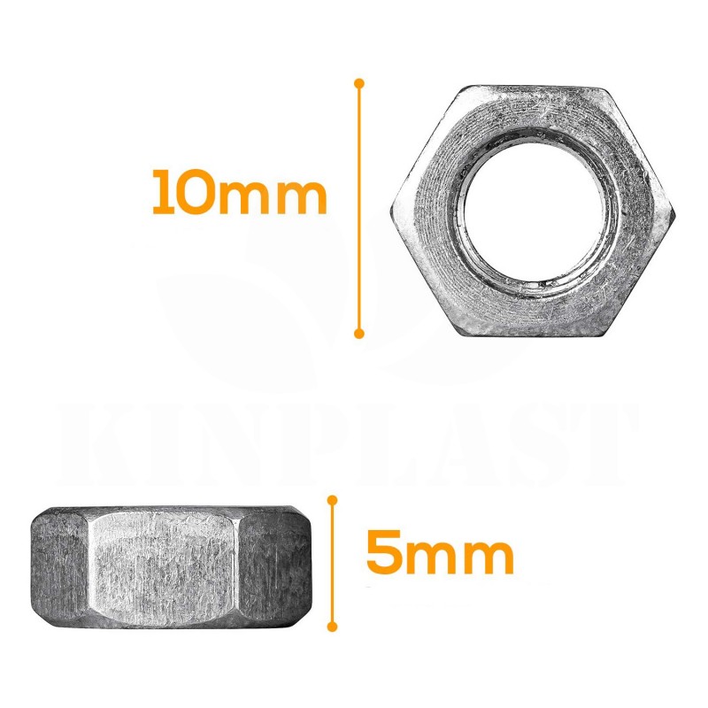 Skleníkové šrouby 10 kusů, M6 x 12 mm s maticí z hliníku