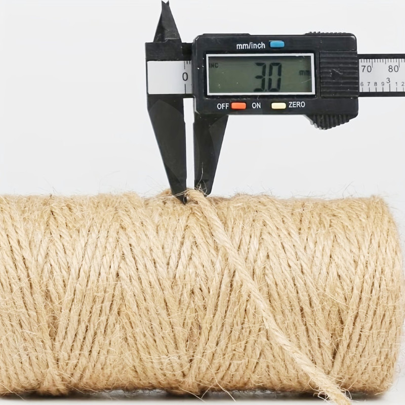 Zahradní šňůra jutová, 50 metrů, 3 mm, 4 prameny, odolná hladká juta, ideální pro vyvazování rostlin a univerzální použití