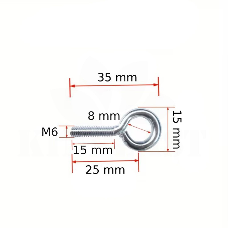 Skleníkové závěsné oko 10 kusů, stabilní nerezové očko 8 mm, pro pnoucí rostliny, vedení rajčat a šňůr, pro závěsné květináče