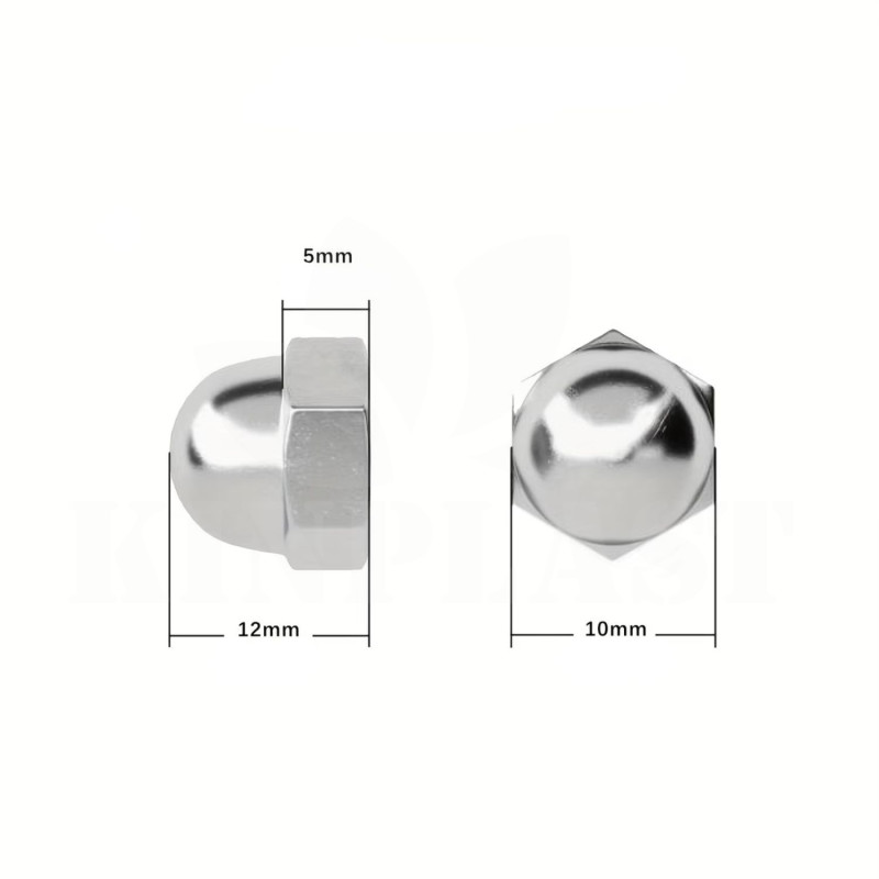 Skleníkové kuželové matice 10 kusů M6 z ušlechtilé oceli Nerez A2 DIN 6923 pro naše šrouby M6 a stabilní držáky