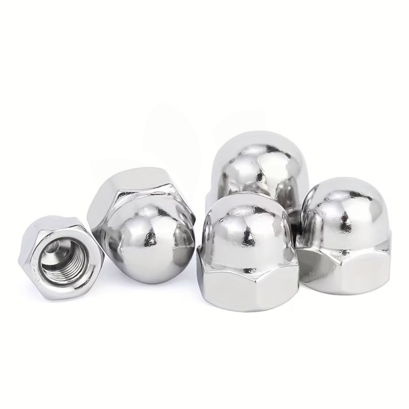 Skleníkové kuželové matice 10 kusů M6 z ušlechtilé oceli Nerez A2 DIN 6923 pro naše šrouby M6 a stabilní držáky