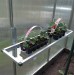 Polička 104 x 29 cm pro zahradní skleníky Gampre Sanus stříbrná, nosnost 35 kg