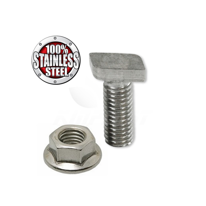 Stavěcí šroub do skleníku 25 kusů, nerez  s kladivovou hlavou 10 mm x 6 mm x 3 mm