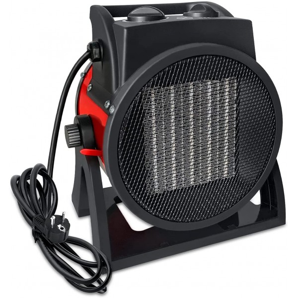 Vytápění skleníku, topný ventilátor s PTC keramickou topnou deskou, 3000 W
