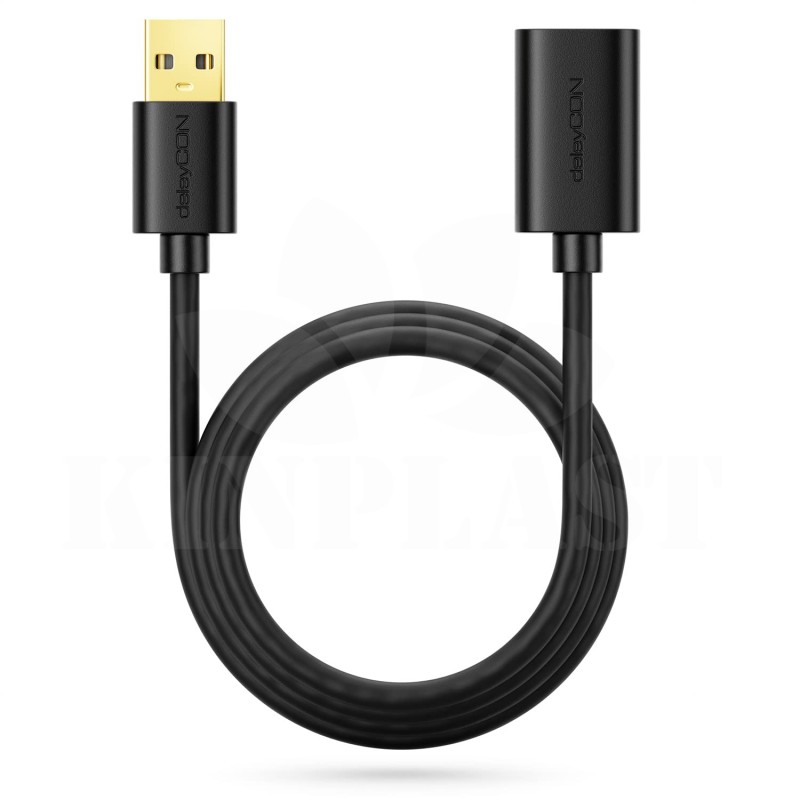 Prodlužovací kabel USB 2.0 High Speed kabel USB A konektor k USB A zdířce - černý 3 metry