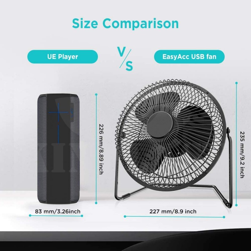 Ventilátor pro skleník 22 cm, zajišťuje rychlou výměnu a svěží vzduch, USB, dva režimy řízení rychlosti 
