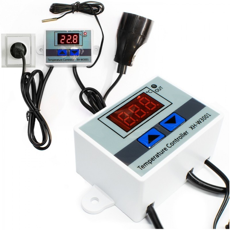 Digitální termostat, regulátor teploty 230 V max. 1500 W, k ovládání různých elektrických zařízení