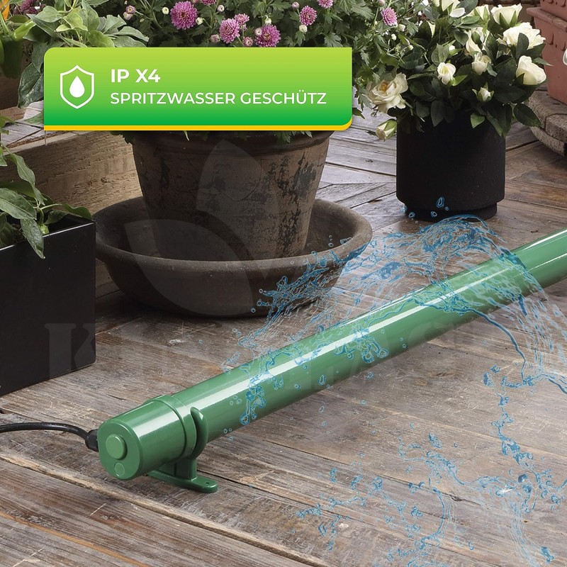 Elektrický přímotop/konvektor Bio Green, protizámrazová ochrana skleníku, zelený, 135 W, 92 cm