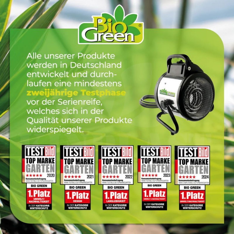 Vytápění skleníku BioGreen Palma 2000 W, nerezové provedení + Digitální termostat se snímačem až 3000 W k regulaci Vytápění skleníku BioGreen Palma 2000 W, nerezové provedení + Digitální termostat se snímačem až 3000 W k regulaci