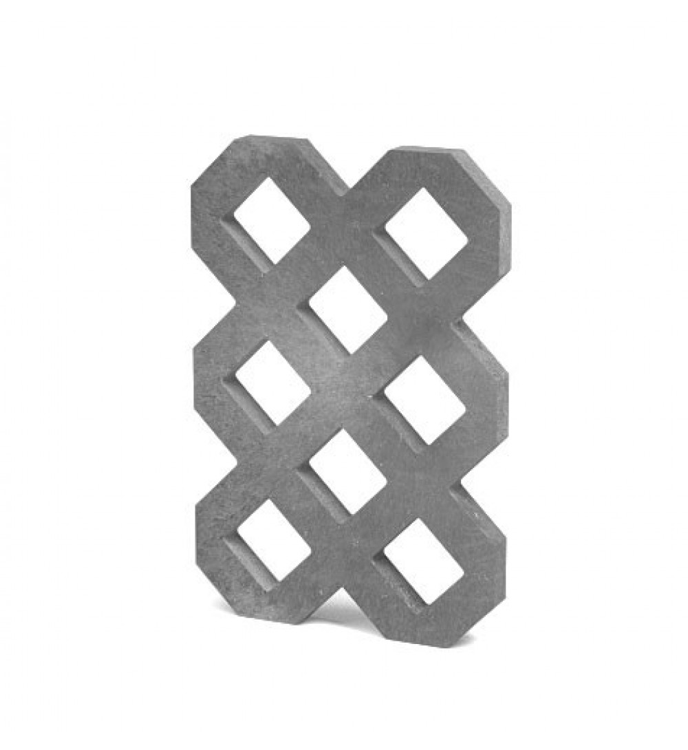 Chodníková dlažba 60 × 40 × 4 cm z materiálu Traplast - šedá