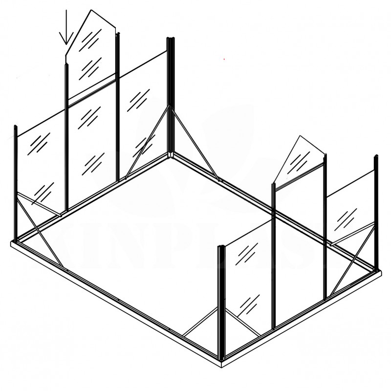 Polykarbonátová deska na skleníky Gampre Sanus 6 mm, zadní štít