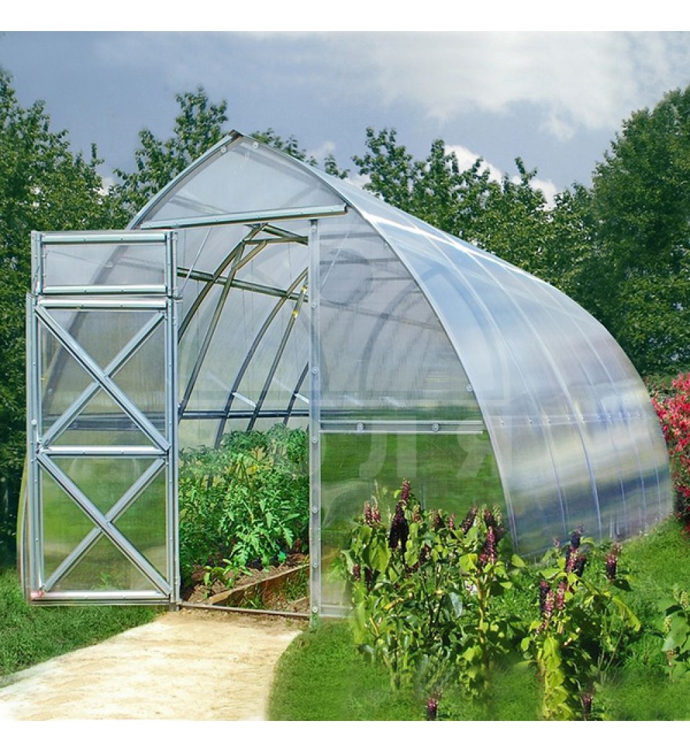 Skleník STRELKA 8,4x2,6m zahradní polykarbonátový skleník VOLYA LLC