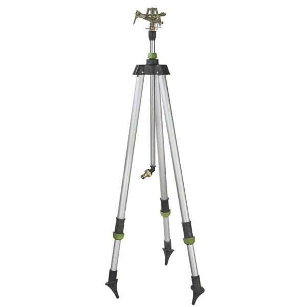 Postřikovač Tripod High Eurom, mosaz, rotace 30 -360°, tříbodový stojan