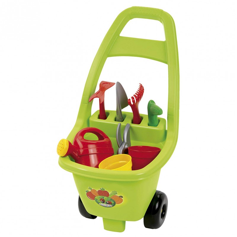Zahradní sada Ecoiffier s vozíkem pro děti, domácí a zahradní práce