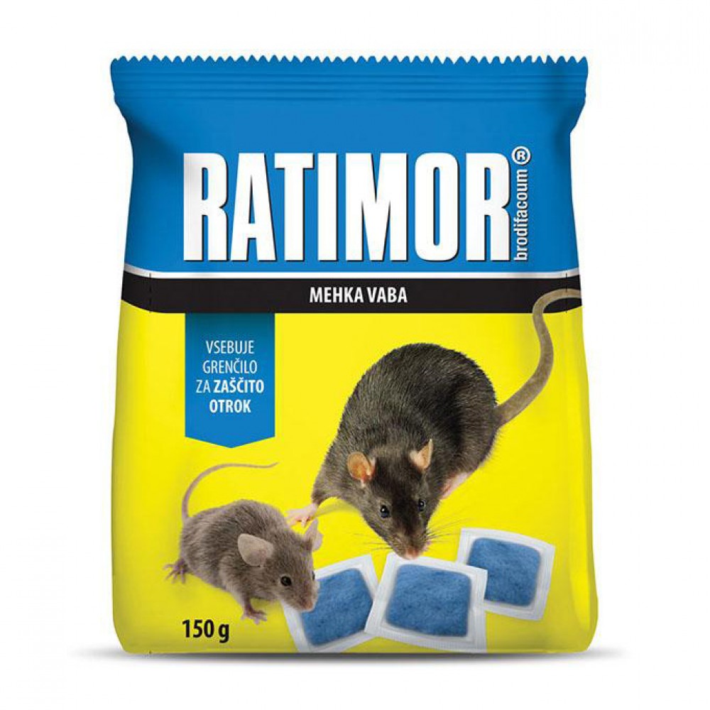 Ratimor 29 PPM 150 g, měkká návnada, požerový jed na myši, krysy a potkany