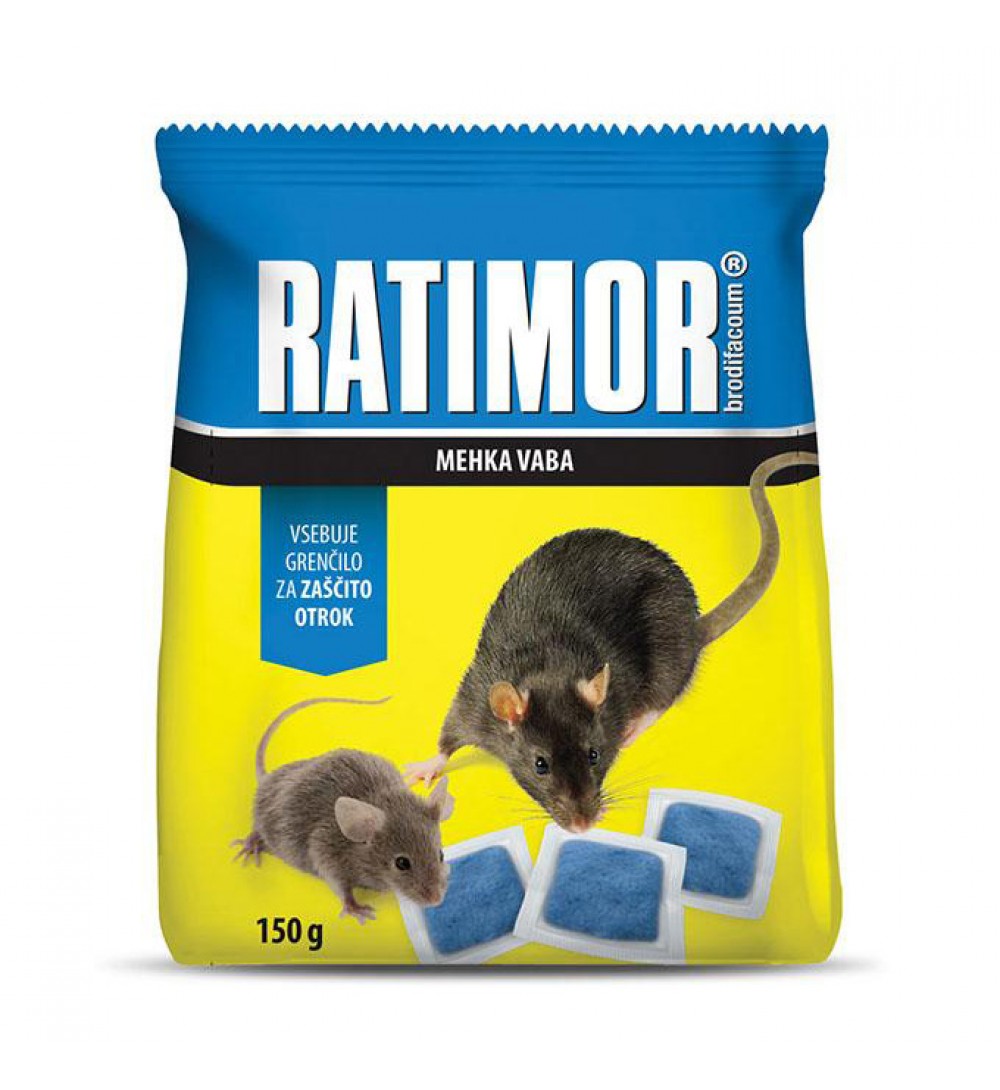 Ratimor 29 PPM 150 g, měkká návnada, požerový jed na myši, krysy a potkany
