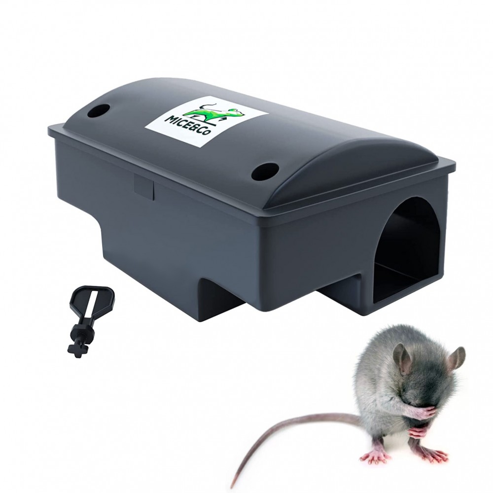 Deratizační stanice na jed pro krysy Mice&Co, 25 x 18 x 10 cm