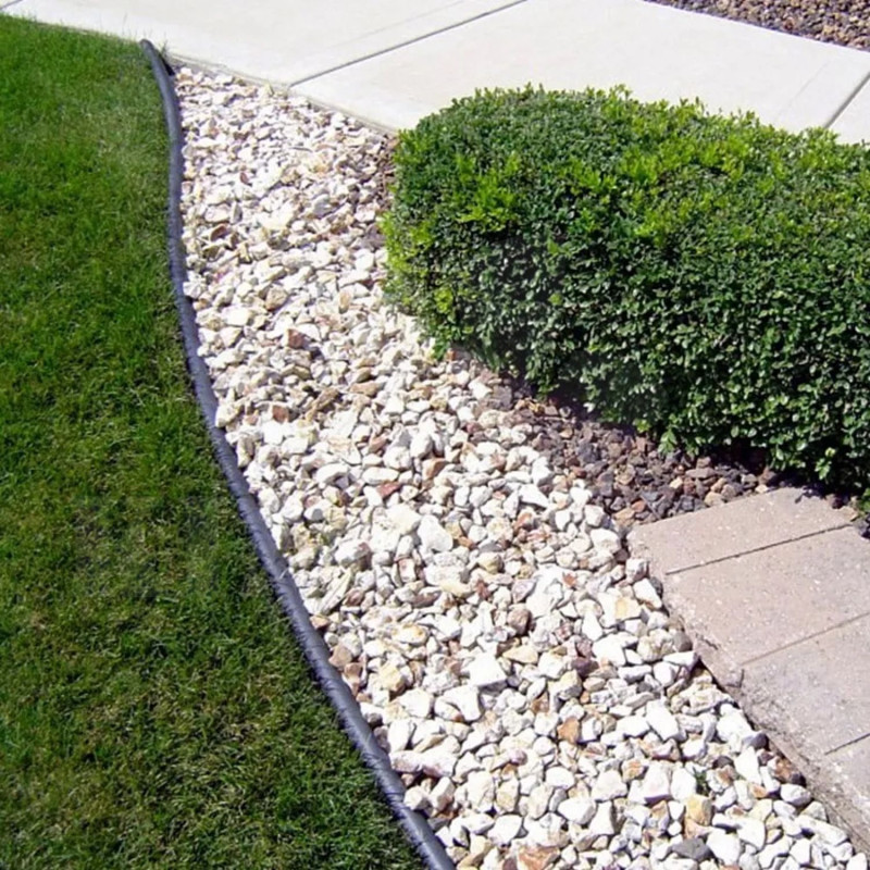 Obruba zahradní 10 cm x 6 m šedá - antracitová, trávníkový plastový PVC lem