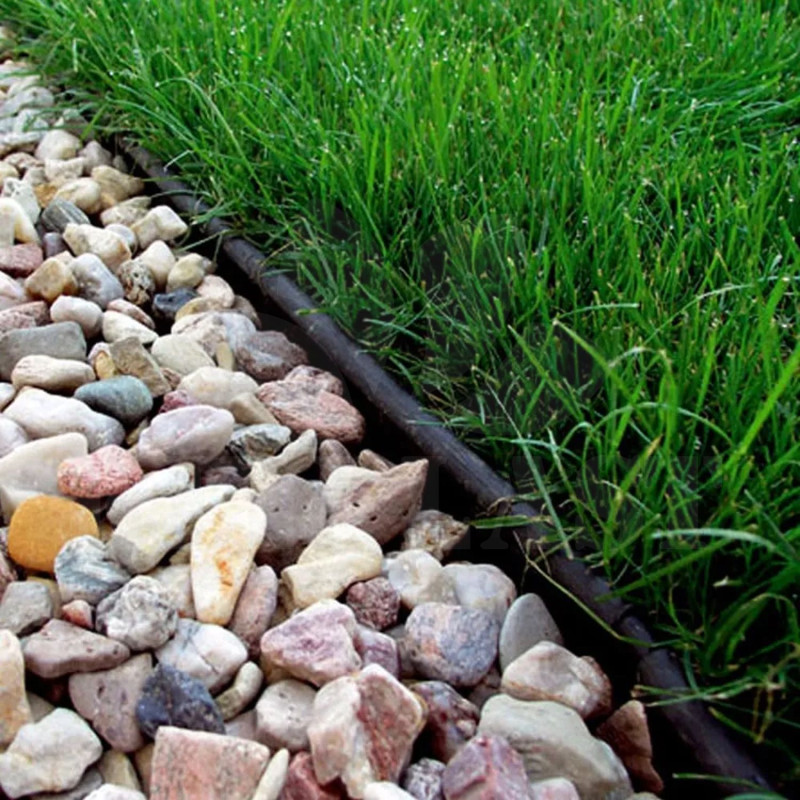 Obruba zahradní 10 cm x 6 m šedá - antracitová, trávníkový plastový PVC lem