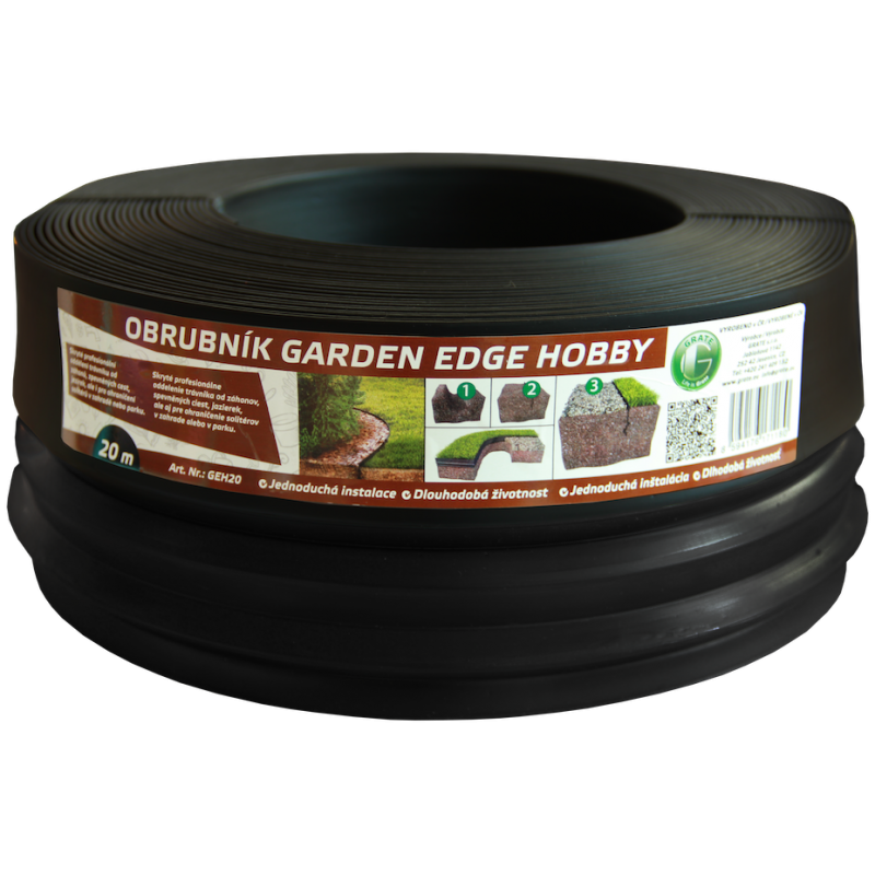 Obruba zahradní Garden Edge Hobby 20 m černá, travníkový lem