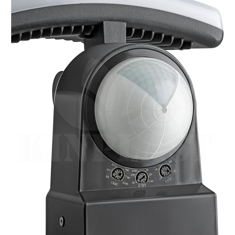 Venkovní LED světlo detektor pohybu IP65, montáž na stěnu/rohové, antracit, 30 W 2200 lm 4000 K