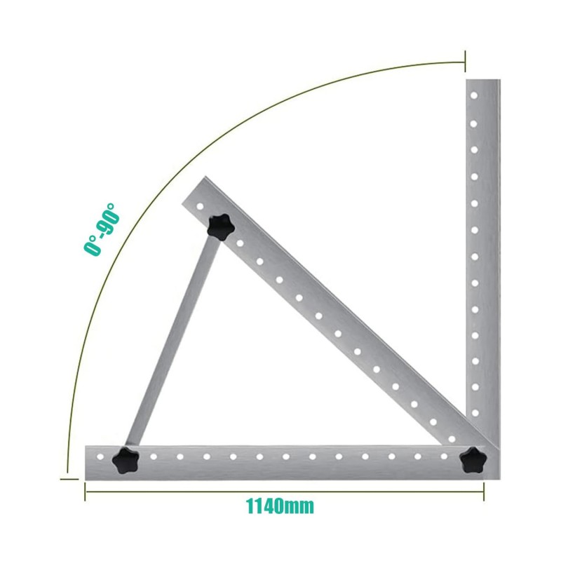 Držák solárního panelu do 1140 mm s nastavitelným úhlem až 90°, montáž solárních panelů 4 kusy