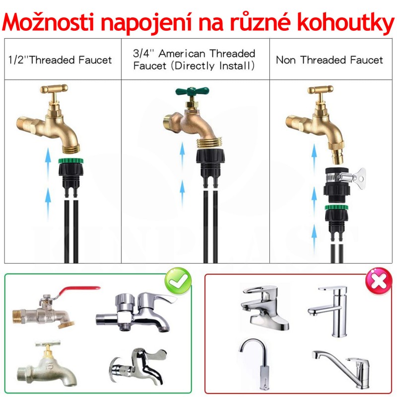 Kohoutková spojka pro rozvod 4/6 mm dvojitá