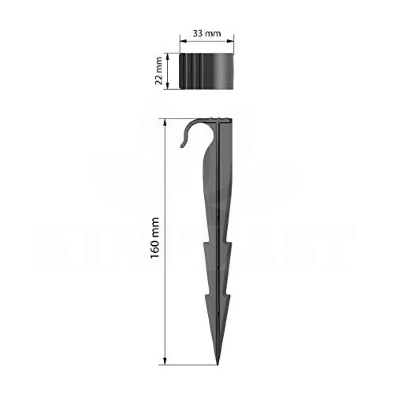 Kolík pro uchycení konstrukce 16 mm, ppr trubky 16 mm