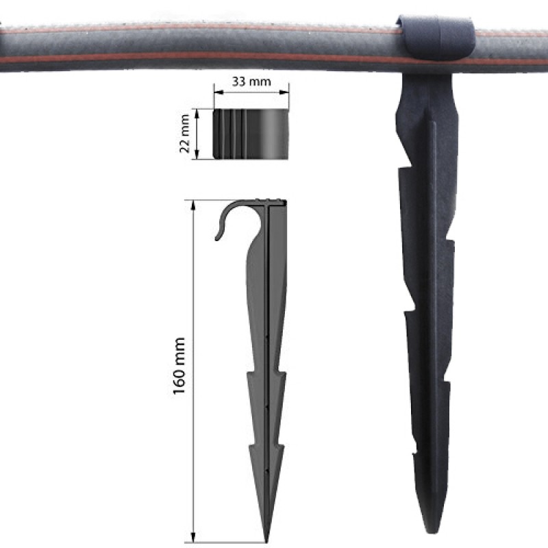 Držák pro distribuční a kapkovací hadice Micro Drip, upevnění  rozvodné trubky o průměru 12 - 16 mm, 1 kus