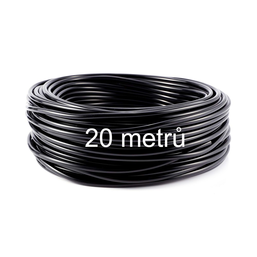 PE 6 mm Distribuční černá trubka 4/6 mm, 20 metrů, pro zavlažování