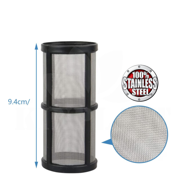 Vodní filtr pro závlahy a čerpadla, vysokotlaký čistič, sedimentní filtr s 40 Mesh sítkem, 2x extra 100 Mesh, 3x O-kroužek, 4x sítko