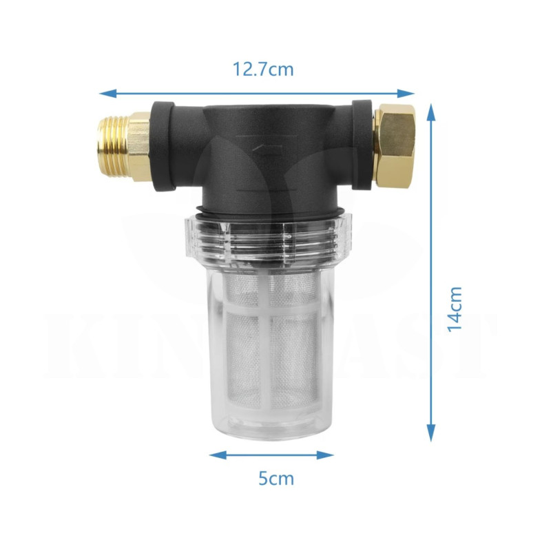 Vodní filtr pro závlahy a čerpadla, vysokotlaký čistič, sedimentní filtr s 40 Mesh sítkem, 2x extra 100 Mesh, 3x O-kroužek, 4x sítko