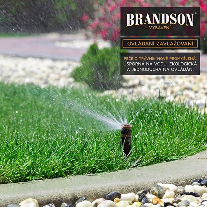 Zavlažovací hodiny Brandson, regulace času a cyklu, 2x 1,5V AAA, tlak 0,0 až 8,0 barů 