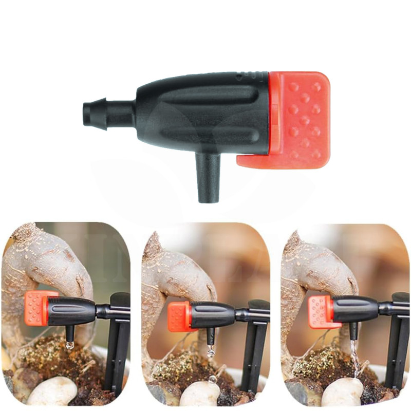 Zavlažovací sada 20m, 20x regulovatelné kapkovače, 4/7 mm hadička, automatické, mechanické, bateriové hodiny zdarma