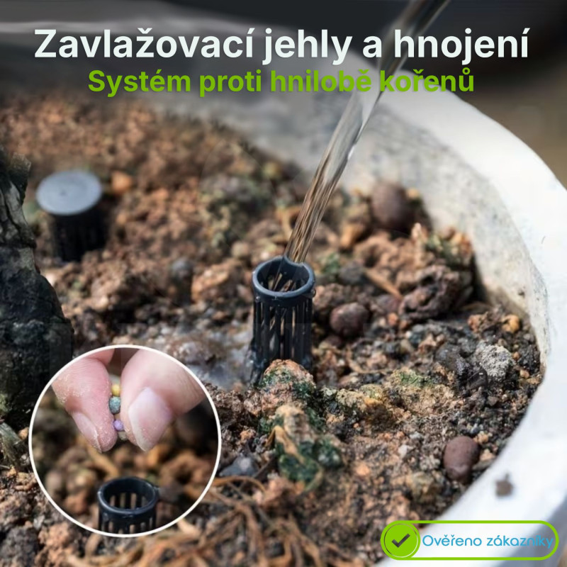 Zavlažovací hrot 25 cm, sada 10 ks, jednoduché zavlažování, provzdušnění a hnojení v jakémkoliv skleníku a záhonu ke kořenům