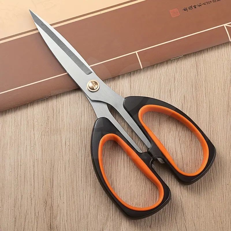 Zahradní nůžky Ergo 20 cm, univerzální nerezové víceúčelové zahradnické nůžky Černo & Oranžové