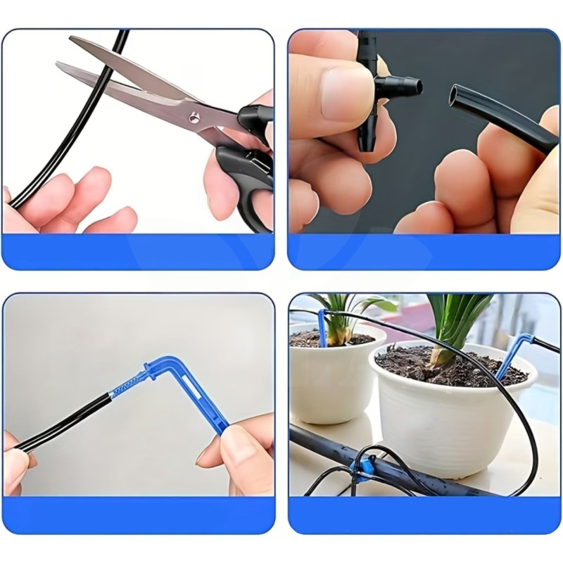 Zavlažovací jehla, 10x kapkovací jehla ke kořenům 10 cm, bez regulovaného výtoku, připojení na hadičky 4/7mm