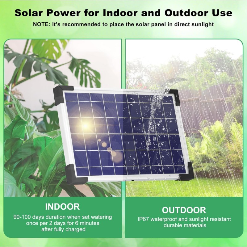 Automatická solární závlaha - Solární automatický zavlažovací systém 30 metrů, 30 kapačů