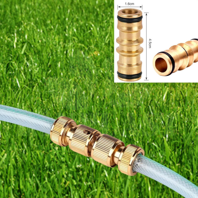 Hadicová rychlospojka oboustranná mosazná pro rozvod závlahy, pro hadice a rychlospojky 1/2